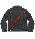 Denim Jacket with Greek Fire Slash
